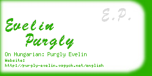 evelin purgly business card